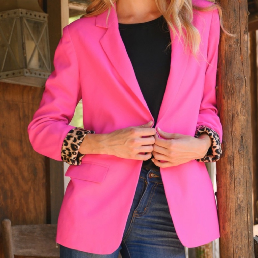 JODIFL hot pink blazer
